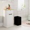 Costway Laundry Cabinet Freestanding Tilt Out Laundry Hamper with Basket Drawer Organizer